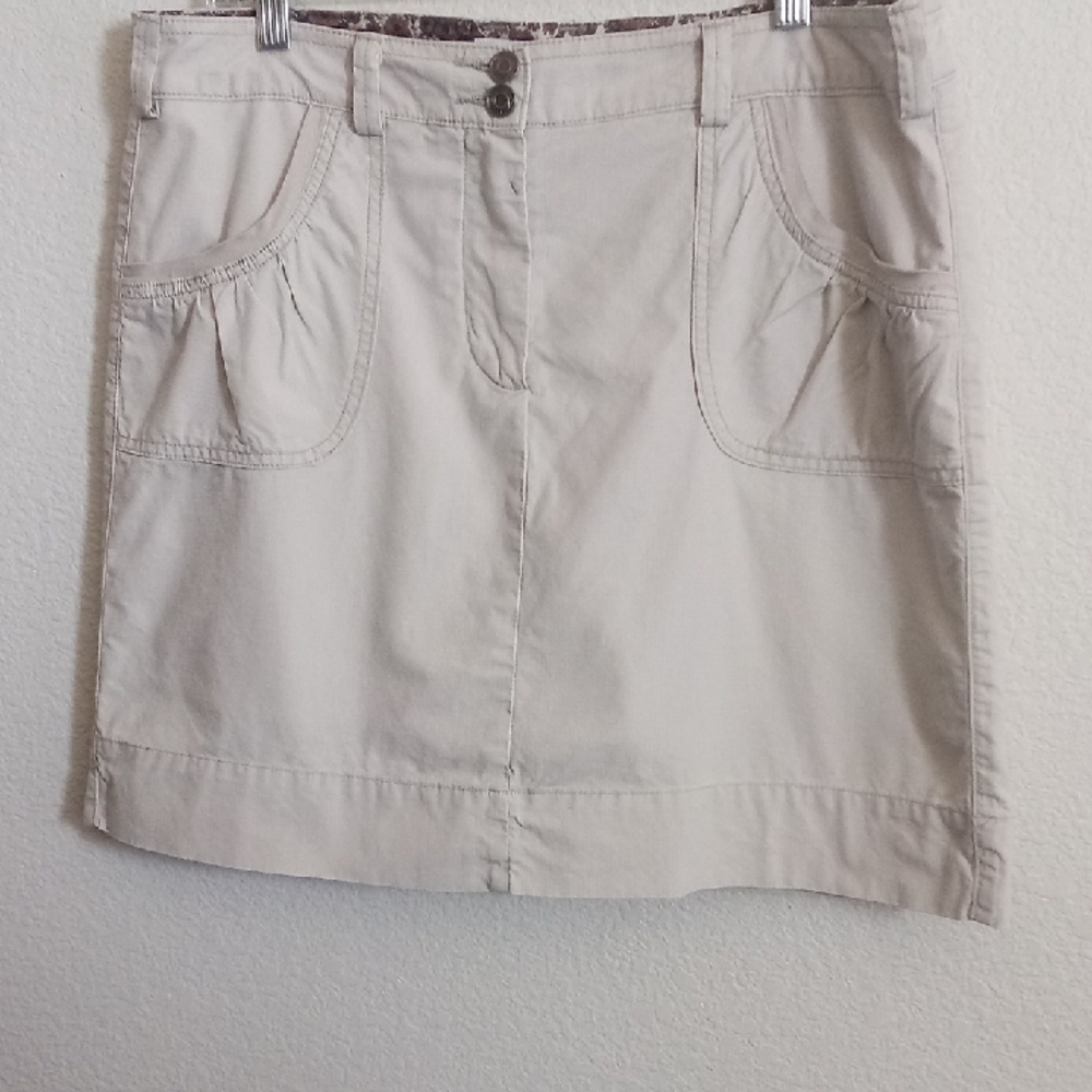 Denver Haves Vintage Size 12 Classic Beige Women's Skort B27
